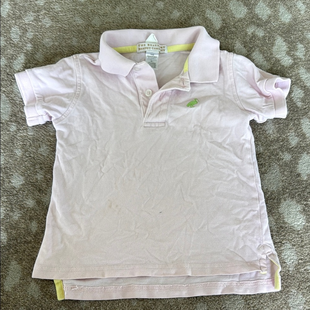Pink Polo Shirt with Classic Design and Relaxed Fit